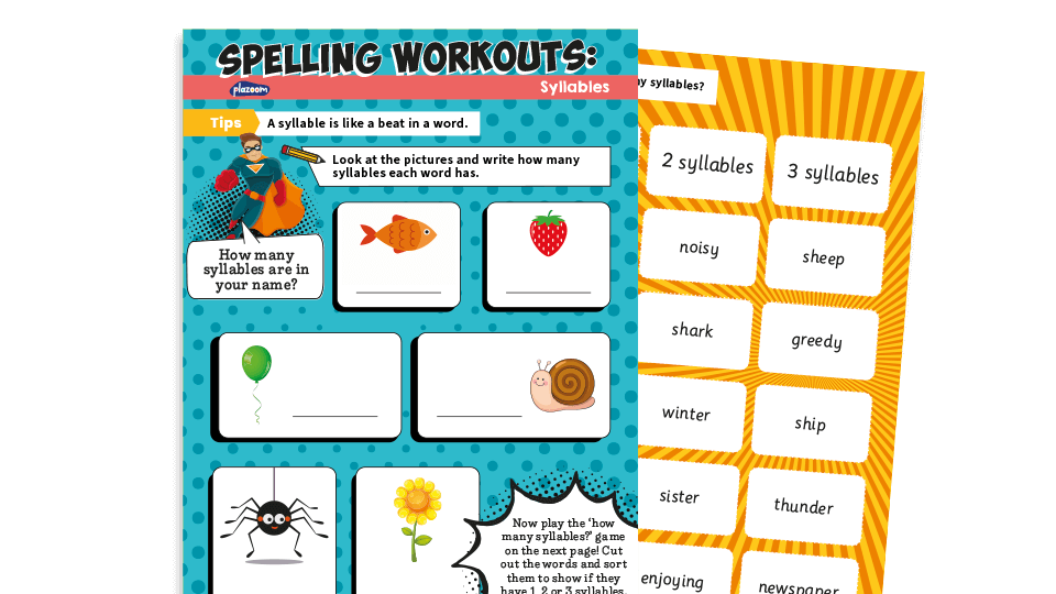 image of Year 1 Syllables – KS1 Spelling Workout