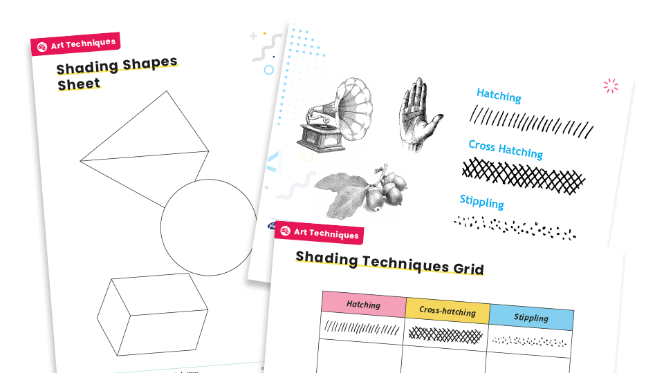 image of KS2 Art Ideas: Shading Techniques Lesson Pack