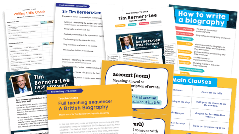 image of Year 5 Model Text Resource Pack 6: ‘Sir Tim Berners-Lee’ (Recount; Computing, History - communication)