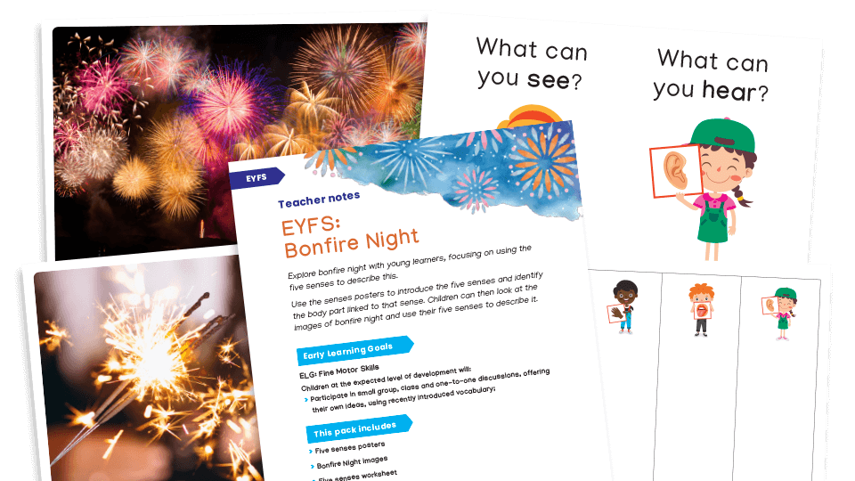 image of EYFS: Bonfire Night Oracy Resources Pack - The Five Senses