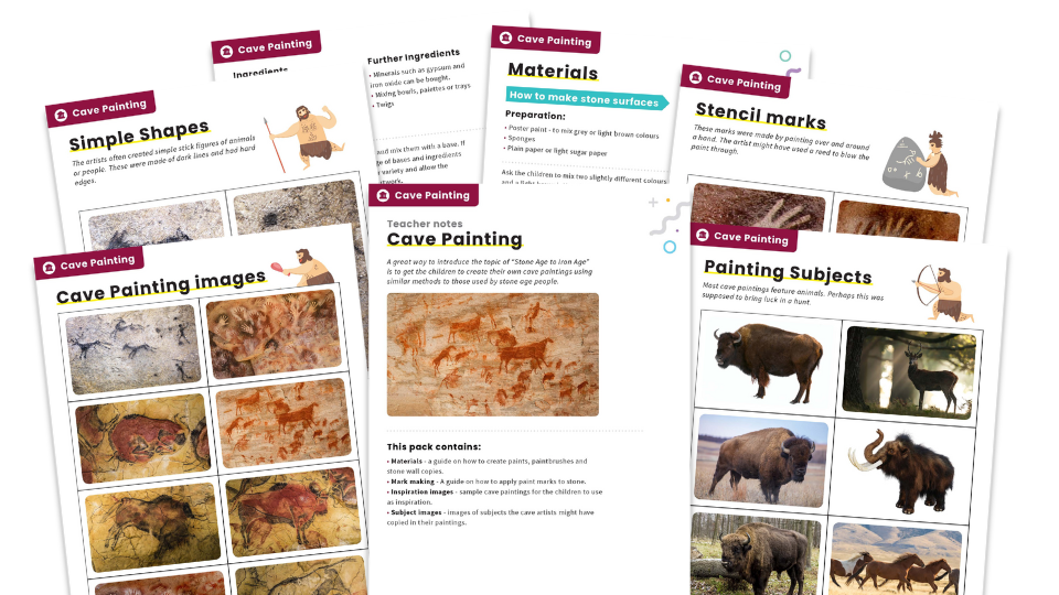 image of Cave Painting – Topic Starter for Stone Age to Iron Age