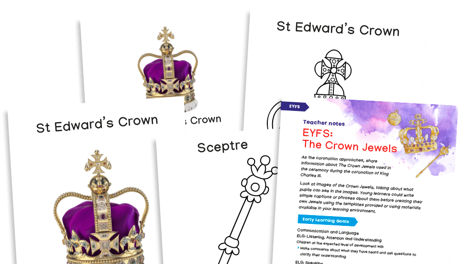 image of EYFS: The Coronation of King Charles III - Crown Jewels Activities Pack