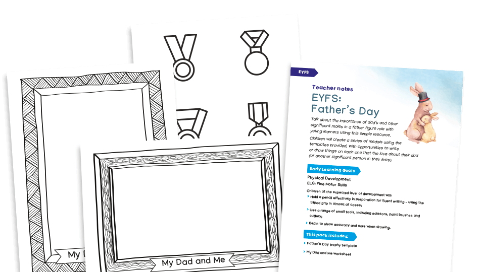 image of Father’s Day - EYFS Activities Pack with Templates and Worksheets