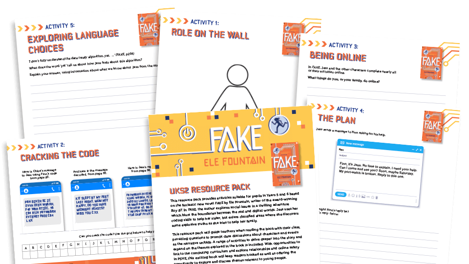 image of FAKE, by Ele Fountain - KS2 internet safety resources and worksheets