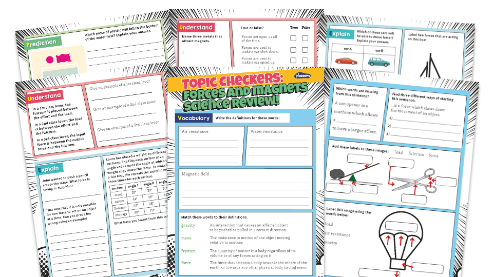 image of Forces and Magnets - Year 5 Topic Checker