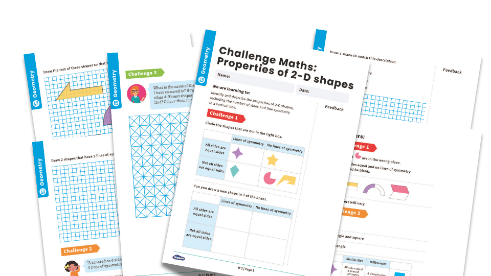 image of Year 2 Geometry – Extra Activities: Properties of 2-D Shapes