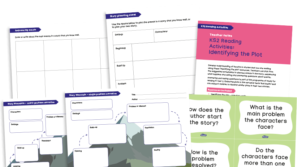 Identifying The Plot Reading And Writing Worksheets And Templates identifying-the-plot-reading-and-writing-worksheets-and-templates