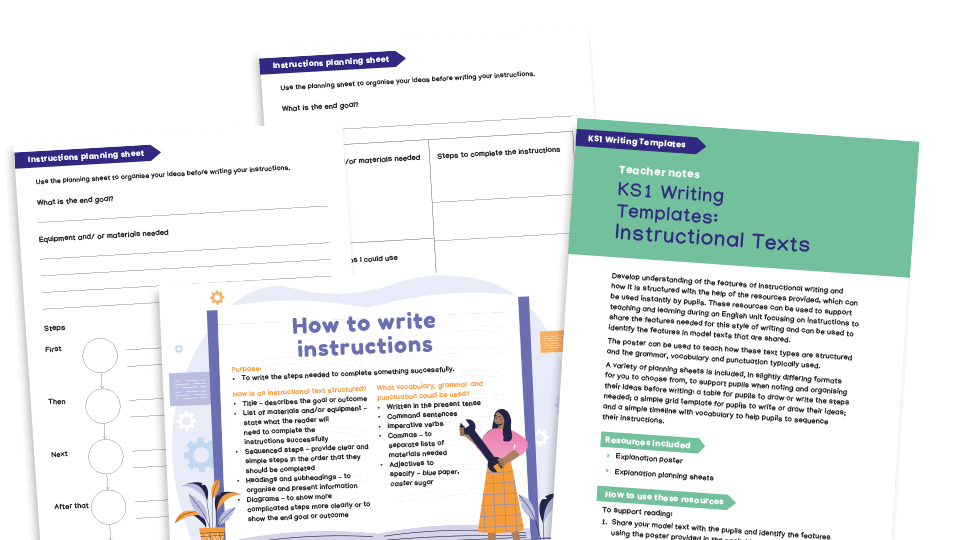 image of KS1 Writing Templates - Instructional Texts