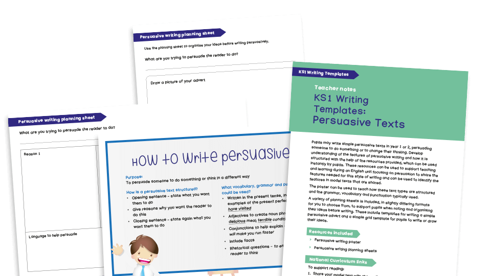 image of KS1 Writing templates - persuasive writing