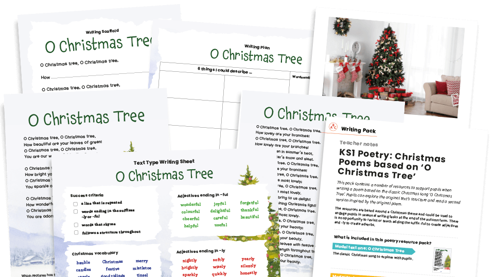 image of Christmas Poems (O Christmas Tree) - KS1 Text Types: Writing Planners and Model Texts
