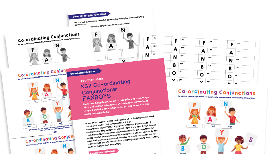 image of FANBOYS: KS2 Classroom Display - Co-ordinating Conjunctions