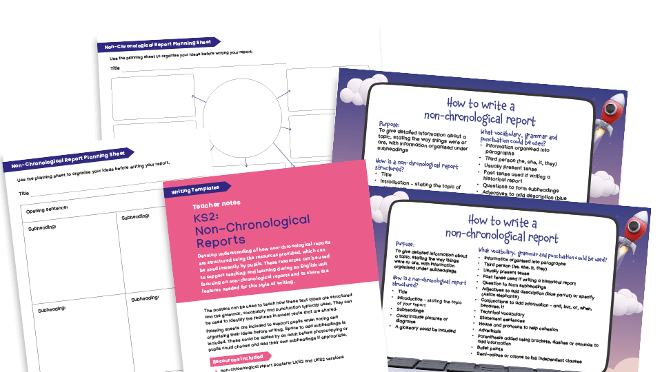 image of KS2 Writing Templates - Non-chronological reports