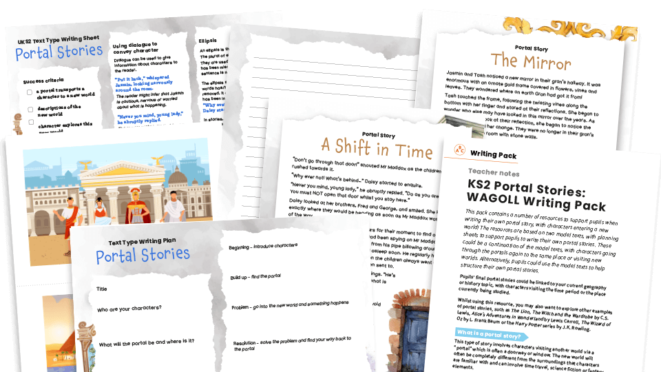 Portal Stories - KS2 Text Types: Writing Planners and Model Texts