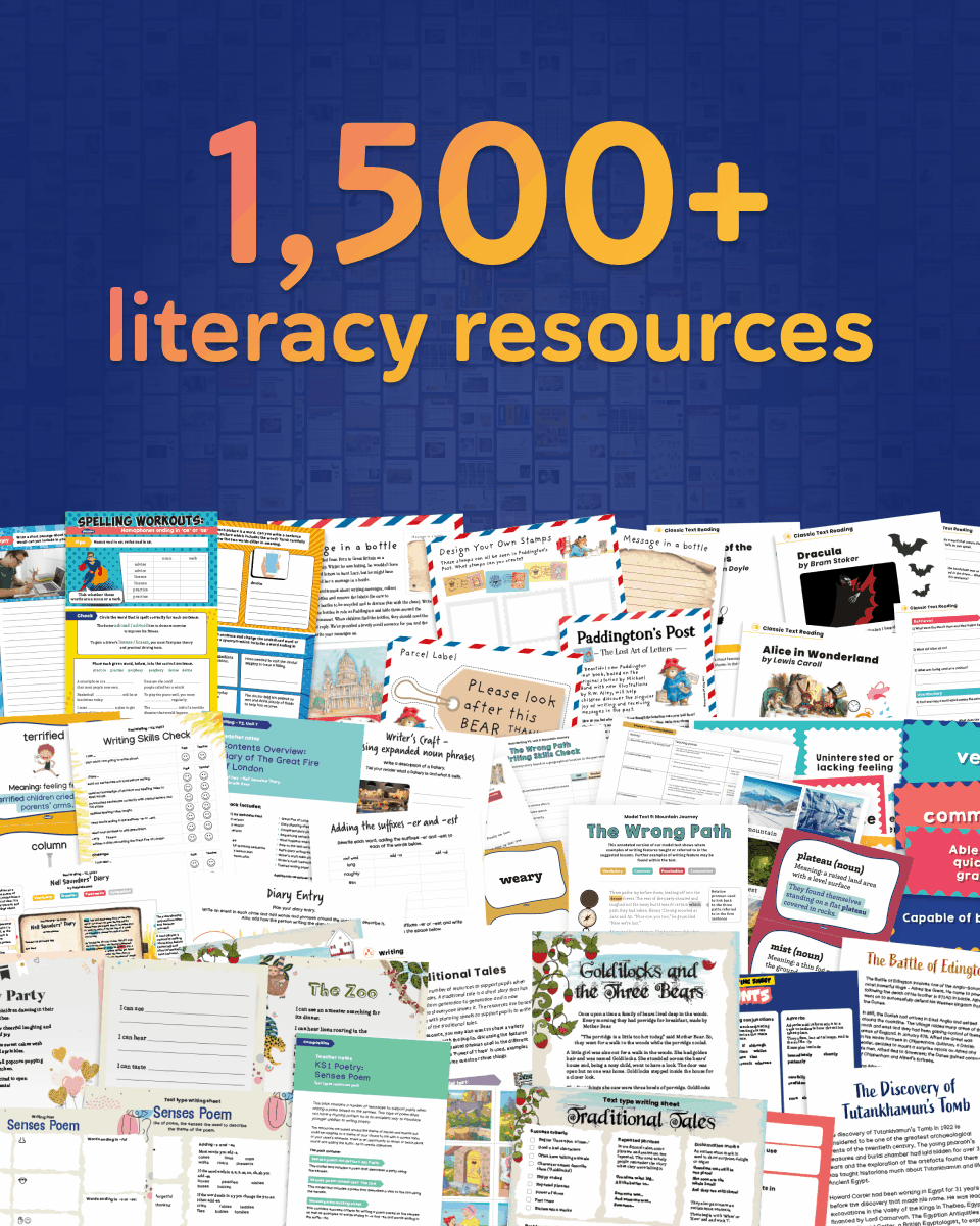 Main Image for Subscribe for just £4.99 and you’ll receive a huge range of literacy lesson support:  
