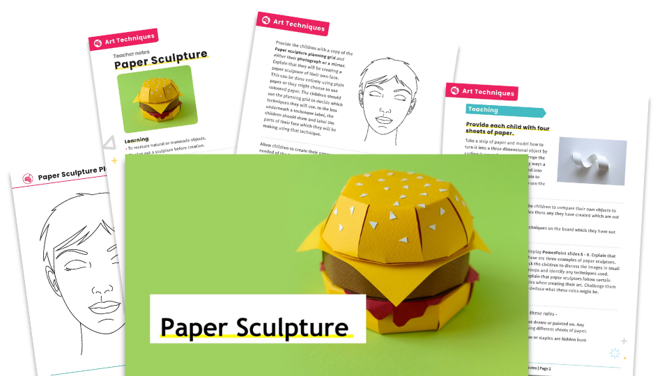 image of Paper Sculpture – Art Lesson Pack
