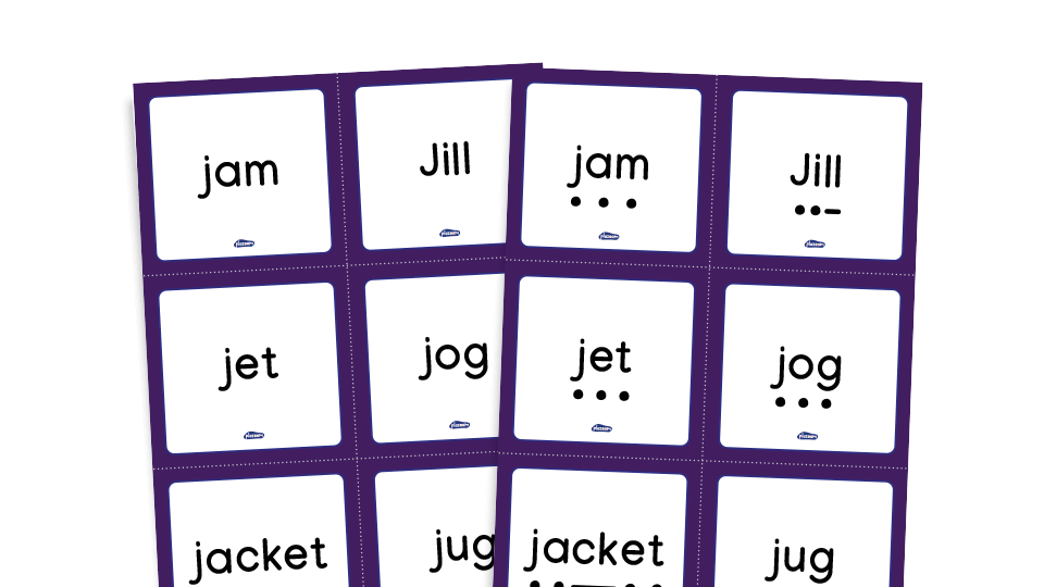 image of Phase 3 phonics - word cards, set 1