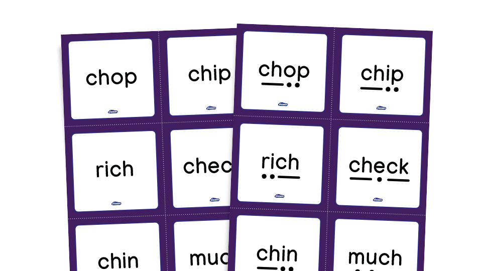 image of Phase 3 phonics - word cards, set 2