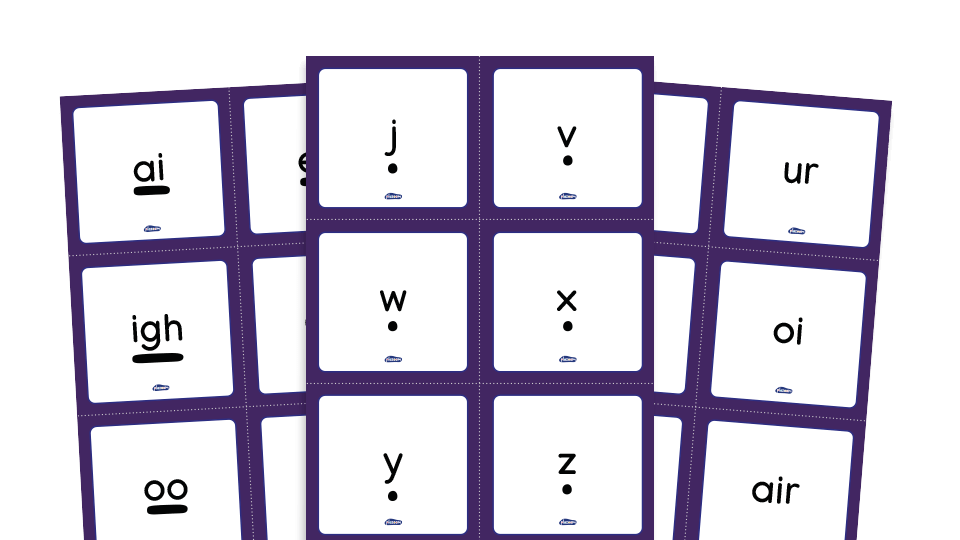 image of Phase 3 phonics - sound cards