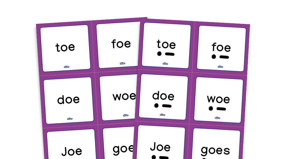 Phase 5 phonics - word cards set 3: oe, au, ey, ew, y (ee)