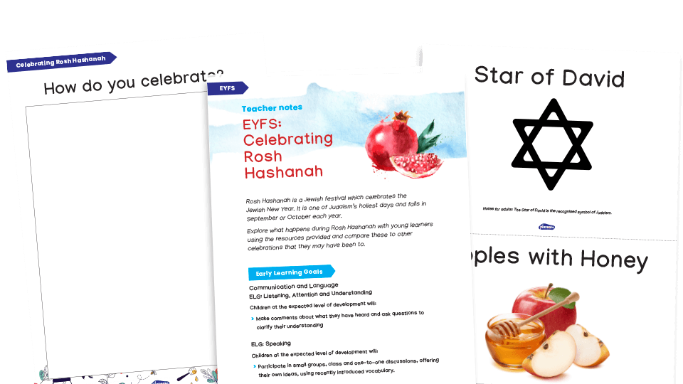 image of EYFS: Celebrating Rosh Hashanah (Jewish New Year) Activities and Worksheets