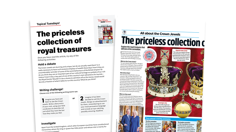 image of Topical Tuesdays: Royal Treasures - Key Stage 2 News Story and Reading and Writing Activity Sheet from The Week Junior