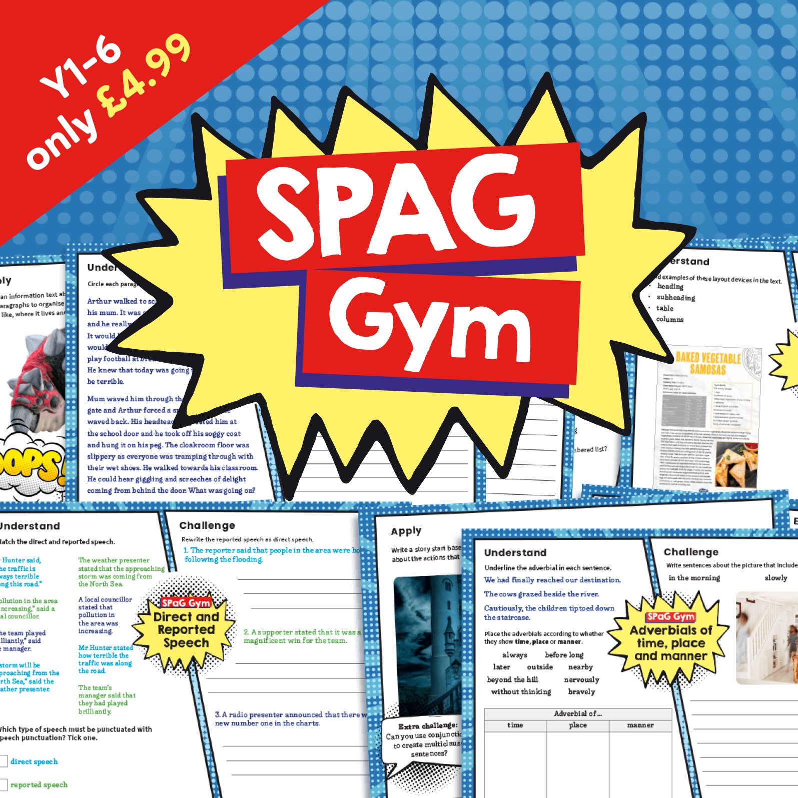Main Image for Unlock all 119 Spag Gym resources for just £4.99 and you’ll also get: