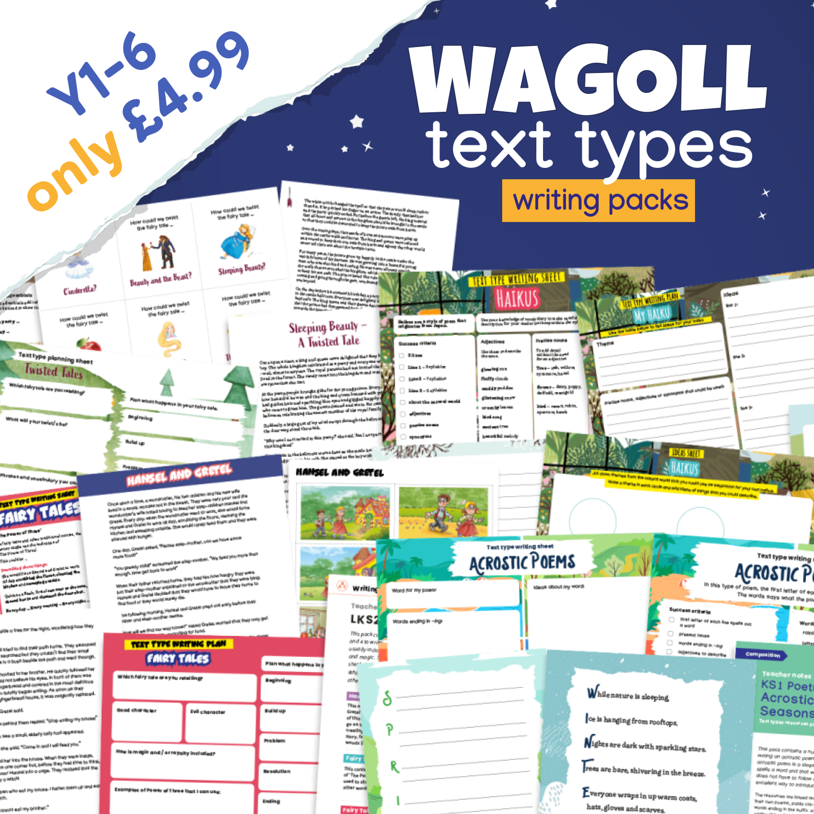 Main Image for Unlock all 44 WAGOLL Text Types resources for just £4.99 and you’ll also get: