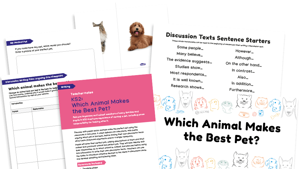 image of Which Animal Makes the Best Pet? - KS2 writing resource pack