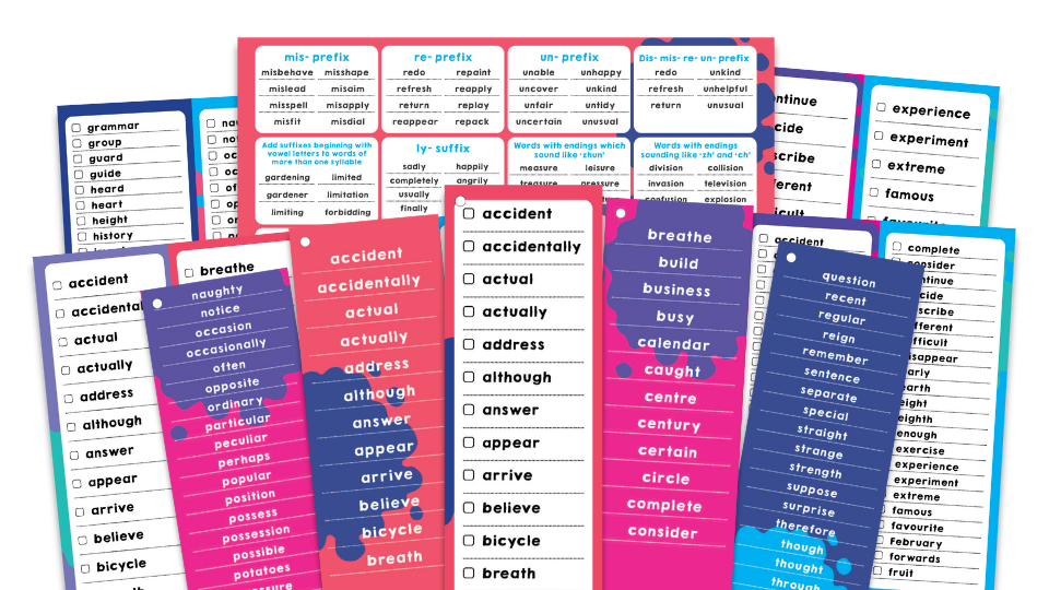 image of Year 3 and 4 Word List Reference and Retrieval Spelling Pack