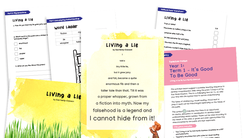 image of Year 1 Reading Comprehension (autumn): Living a Lie