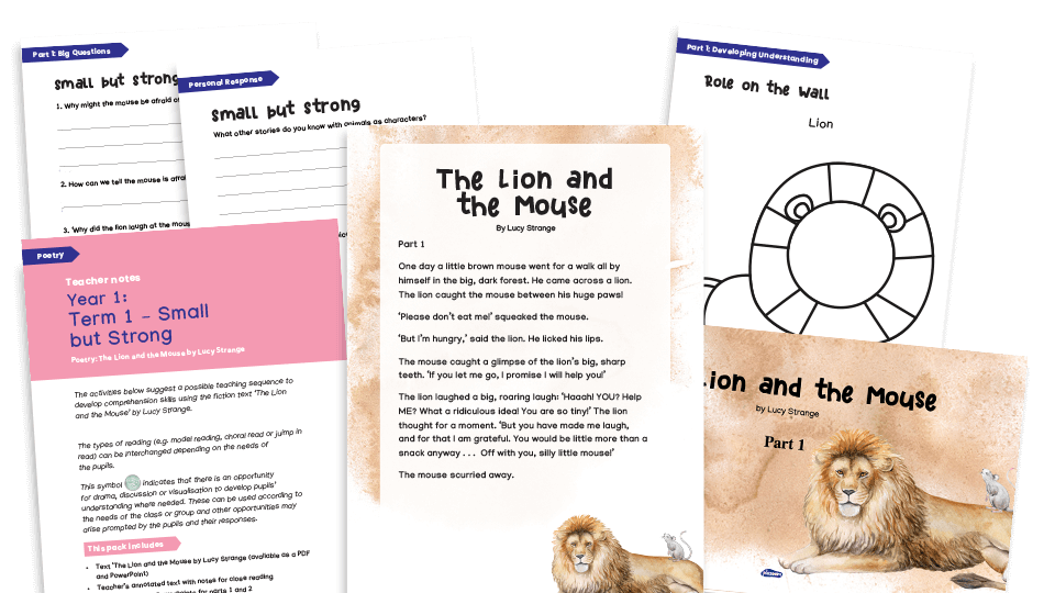 image of Y1 Reading Comprehension (spring): The Lion and the Mouse