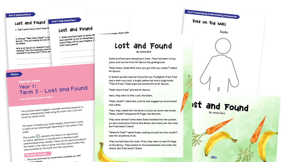image of Year 1 Reading Comprehension (summer): Lost and Found