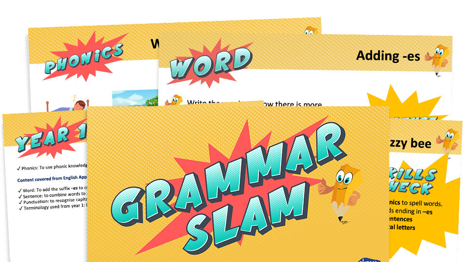 image of Year 1 Grammar Slam - Set D: Daily Grammar Revision and Practice Activities