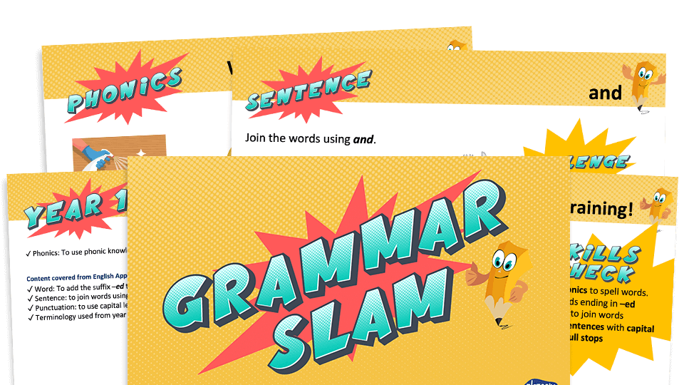 image of Year 1 Grammar Slam - Set E: Daily Grammar Revision and Practice Activities