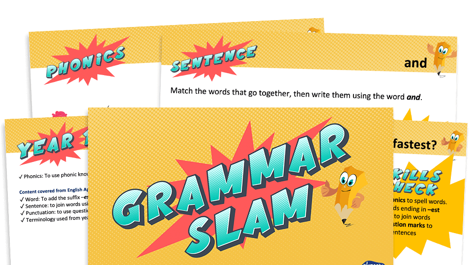 image of Year 1 Grammar Slam - Set F: Daily Grammar Revision and Practice Activities