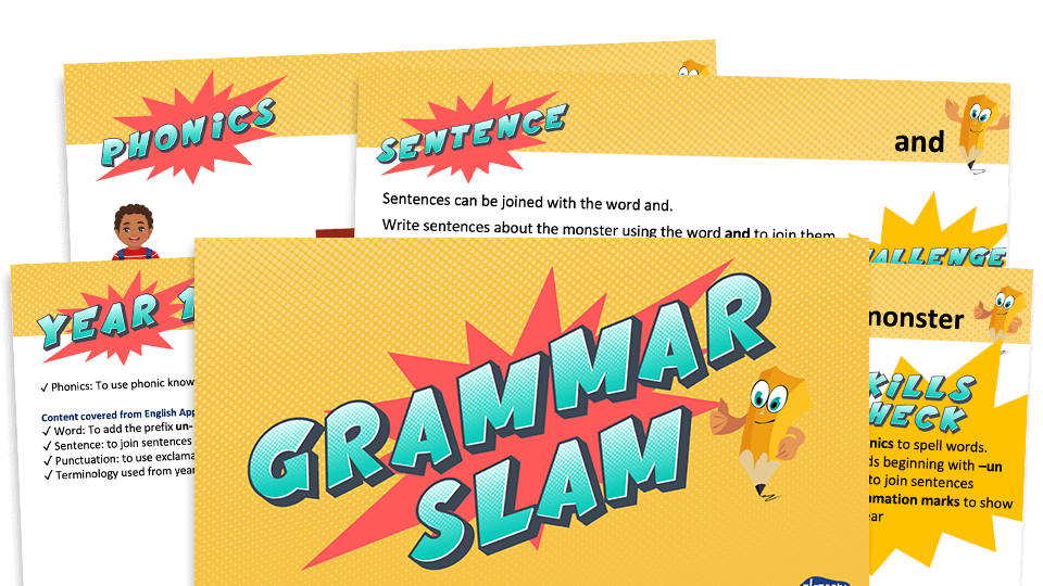 image of Year 1 Grammar Slam - Set G: Daily Grammar Revision and Practice Activities