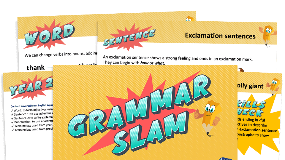 image of Year 2 Grammar Slam - Set D: Daily Grammar Revision and Practice Activities