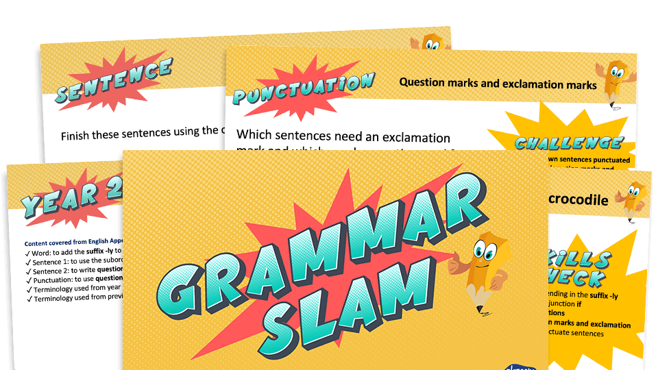 image of  Year 2 Grammar Slam - Set H: Daily Grammar Revision and Practice Activities