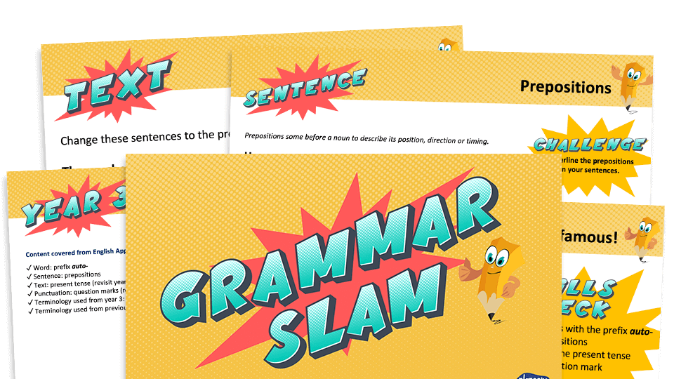 image of Year 3 Grammar Slam - Set C: Daily Grammar Revision and Practice Activities