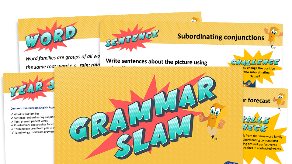 image of Year 3 Grammar Slam - Set D: Daily Grammar Revision and Practice Activities