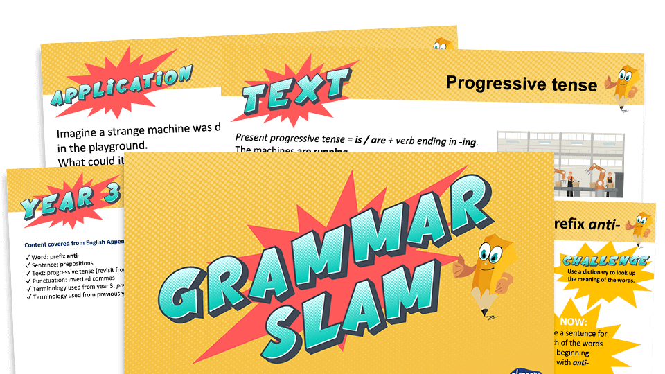 image of Year 3 Grammar Slam - Set E: Daily Grammar Revision and Practice Activities