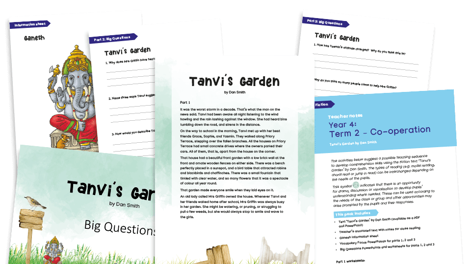 image of Year 4 Reading Comprehension (spring): Tanvi’s Garden