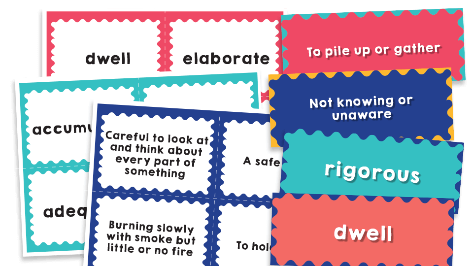 Main Image for Year 4 Tier 2 Words – Worksheets and Vocabulary Cards