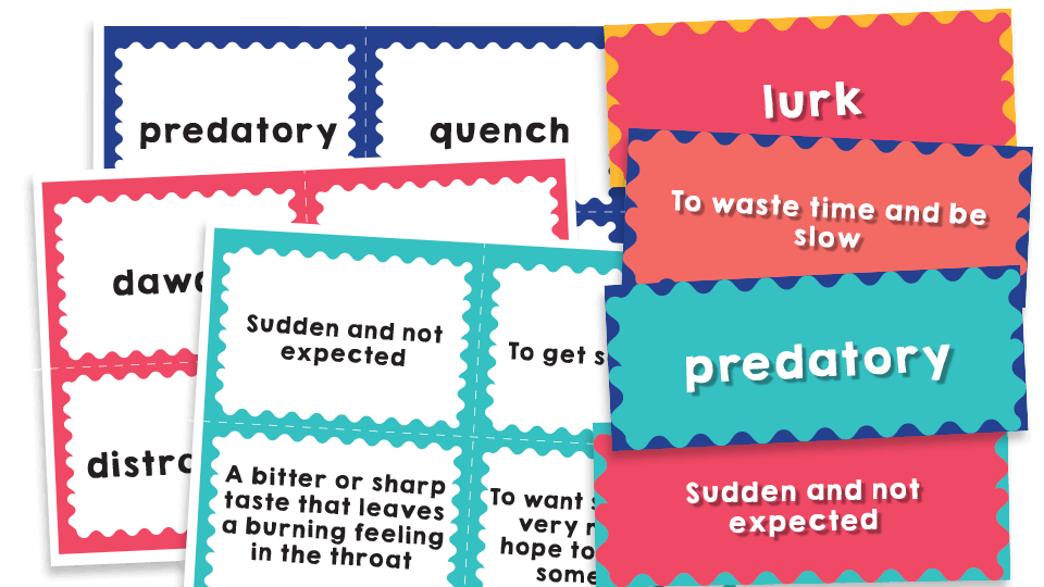Main Image for Year 5 Tier 2 Words – Worksheets and Vocabulary Cards