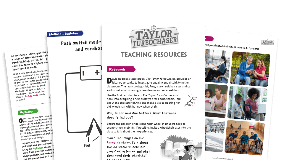image of KS2 English Lesson Plan & Activities – The Taylor TurboChaser by David Baddiel