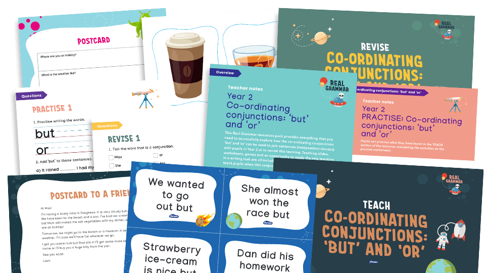 image of 2.4b Year 2: subordination and co-ordination (co-ordinating conjunctions: but/or)