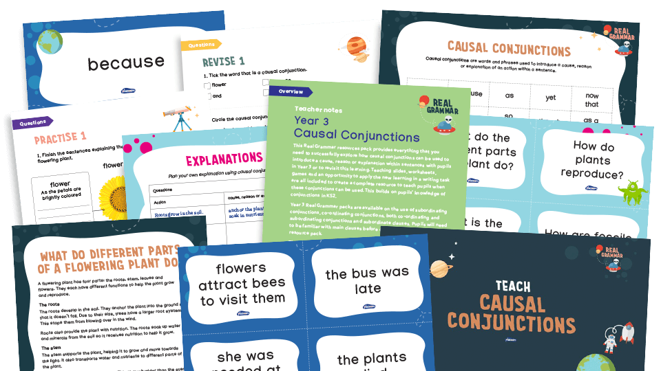 3.3c Year 3: using conjunctions, adverbs and prepositions to express time and cause (causal conjunctions)