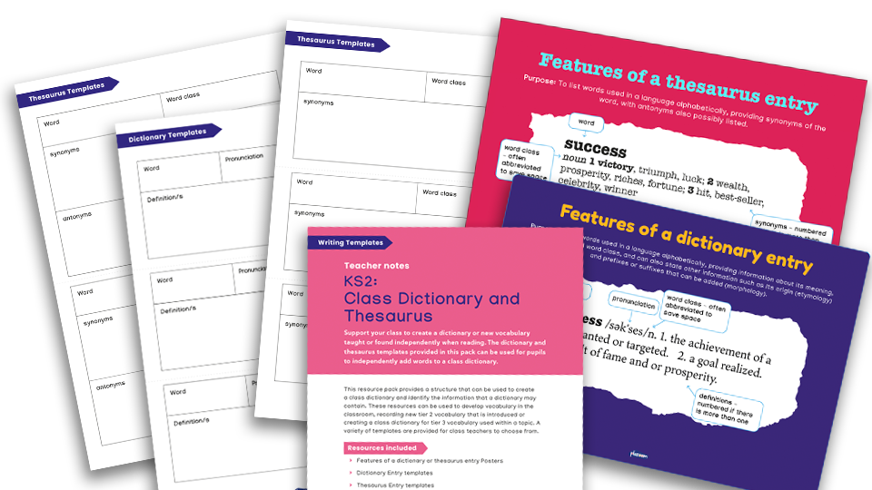KS2 Writing Templates Class Dictionary And Thesaurus Plazoom