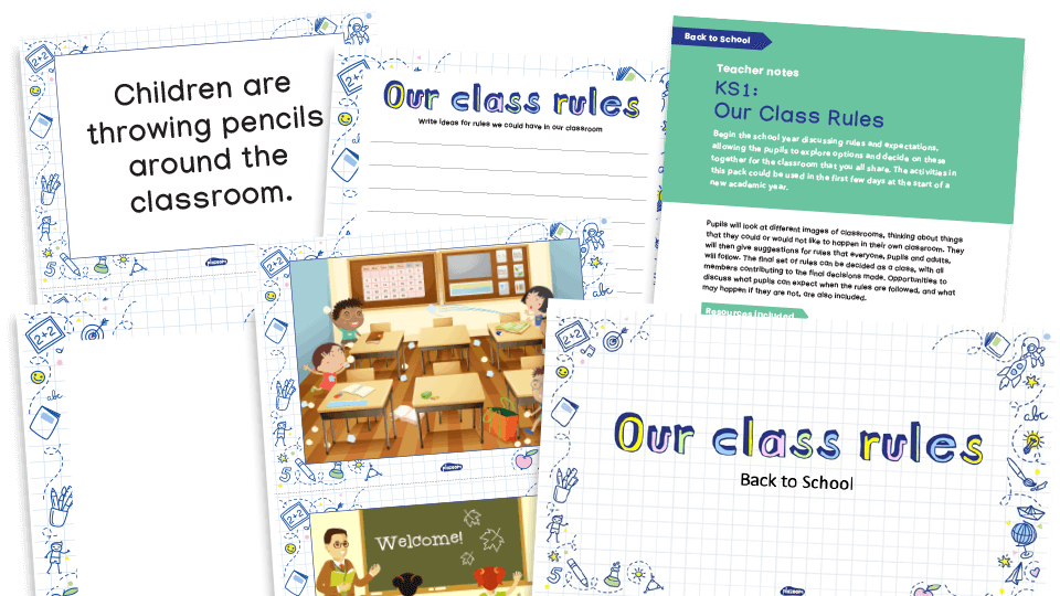 image of Back to School: Our Class Rules - Key Stage 1 Oracy and Worksheet Pack