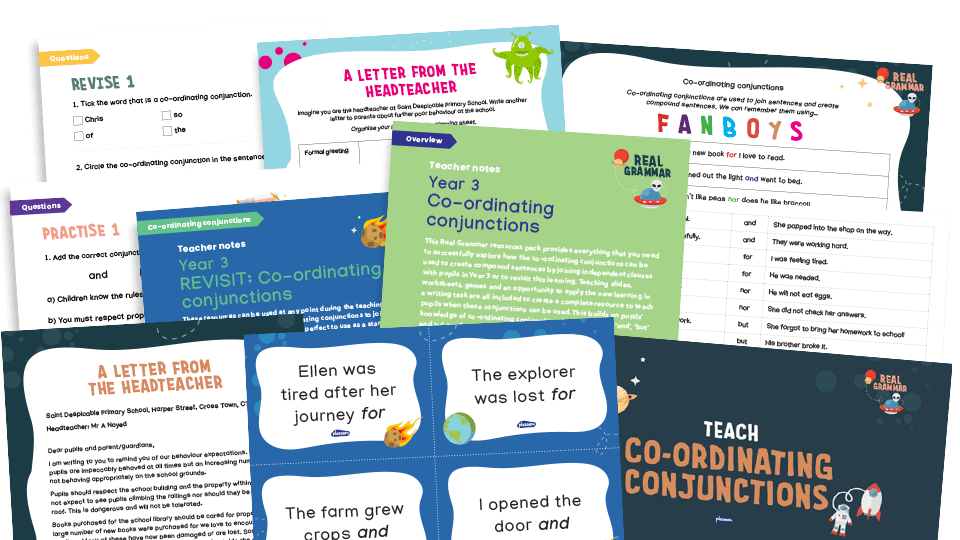 image of 3.1a Year 3: extending the range of sentences with more than one clause by using a wider range of conjunctions, including when, if, because, although (co-ordinating conjunctions)